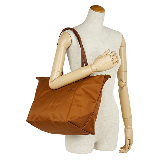 Longchamp Le Pliage Green Shoulder Bag L Tote Bag Brown - Picture 6 of 9
